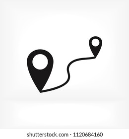 map vector icon, stock vector illustration flat design style