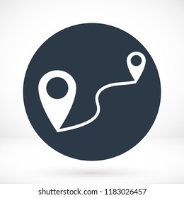 map vector icon, stock vector illustration flat design style