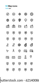Map vector icons