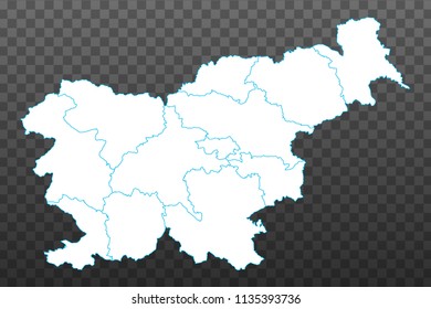 Map of . Vector illustration on transparent background. Items are placed on separate layers and editable. Vector illustration eps 10.