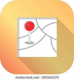 mapa Ilustración vectorial en un fondo transparente. Símbolos de calidad premium. Icono de color plano de línea vectorial para el concepto y el diseño gráfico.