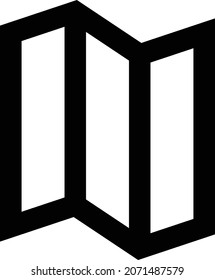 mapa Ilustración vectorial en un fondo transparente. Símbolos de calidad premium. Icono vectorial de trazo para el concepto y diseño gráfico.