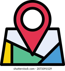 map Vector illustration on a transparent background. Premium quality symbols. Stroke vector icon for concept and graphic design.