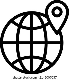 mapa Ilustración vectorial en un fondo transparente.Símbolos de calidad premium.Icono vectorial de trazo para el concepto y el diseño gráfico.