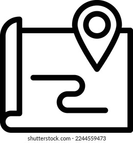 map Vector illustration on a transparent background. Premium quality symmbols. Thin line vector icons for concept and graphic design.