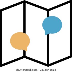 map Vector illustration on a transparent background. Premium quality symmbols. Line Color vector icons for concept and graphic design.