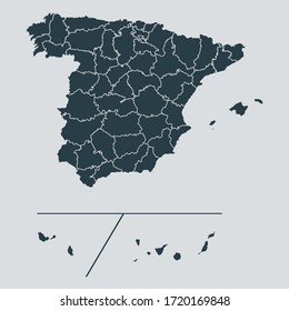  map vector, isolated on gray background