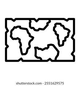 Map Vector Line Icon Design