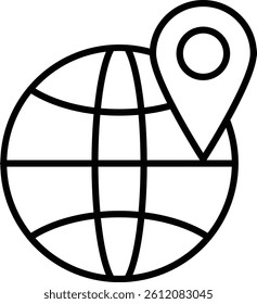 Map Vector Line Icon Design