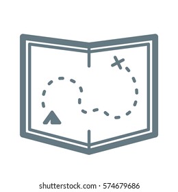 Map Vector Line Icon Symbol