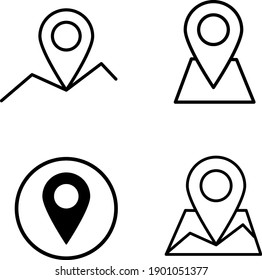 map vector location in trendy outline style.  simple design for graphics, logos, websites, social media, UI, mobile apps, EPS10
