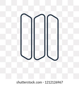 Map vector outline icon isolated on transparent background, high quality linear Map transparency concept can be used web and mobile