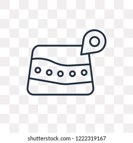 Map vector outline icon isolated on transparent background, high quality linear Map transparency concept can be used web and mobile