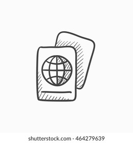 Map vector sketch icon isolated on background. Hand drawn Map icon. Map sketch icon for infographic, website or app.