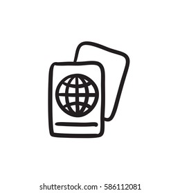 Map vector sketch icon isolated on background. Hand drawn Map icon. Map sketch icon for infographic, website or app.