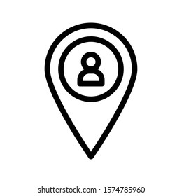 map vector thin line icon