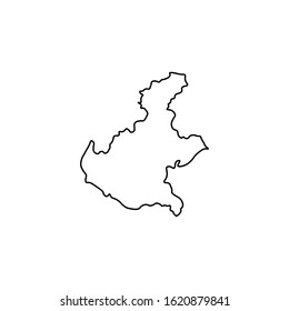 map of Veneto region in Italy