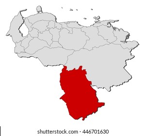 Map - Venezuela, Amazonas