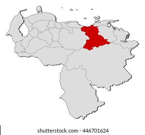 Map - Venezuela, Anzoategui