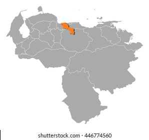 Map - Venezuela, Aragua