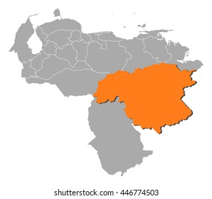 Map - Venezuela, Bolivar