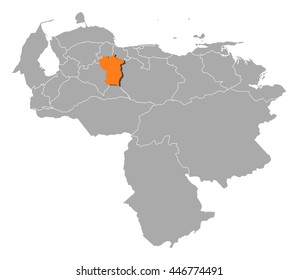 Map - Venezuela, Cojedes