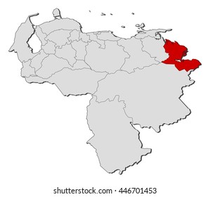 Map - Venezuela, Delta Amacuro