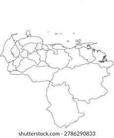 Map of Venezuela Design Vector