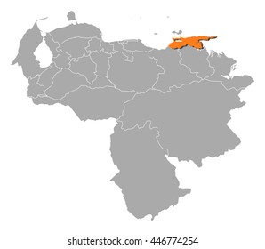 Map - Venezuela, Sucre