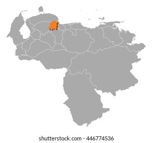 Map - Venezuela, Yaracuy