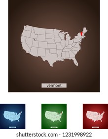 map of Vermont