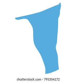 Map of Vermont State on a white background, Vector illustration