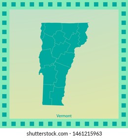 map of Vermont . vector illustration
