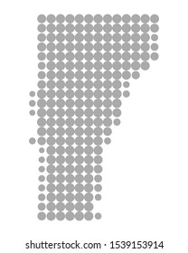Map of Vermont as vector illustration
