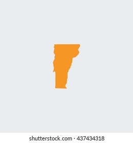 Map of Vermont Vector Illustration