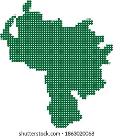 Map of the very famous venezuela country mosaic map