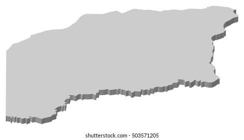 Map - Vichada (Colombia) - 3D-Illustration