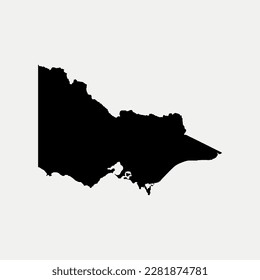 Map of Victoria - Australia region outline silhouette vector illustration
