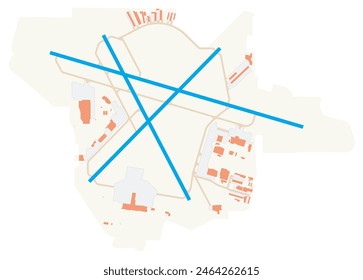 Map of Victoria International Airport (Canada). IATA-code: YYJ. Airport diagram with runways, taxiways, apron, parking areas and buildings. Map Data from OpenStreetMap.