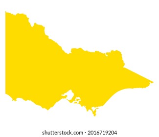 Map of Victoria on white