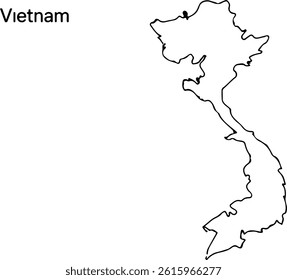 map of Vietnam with highlighted