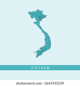Map of Vietnam Isolated Vector – Ideal for Websites, Infographics, Travel, Reports, and Global Projects