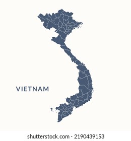 Map of Vietnam. Vietnam map vector illustration.