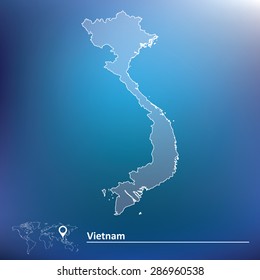 Map of Vietnam - vector illustration