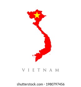 Map Vietnam Vietnamese Flag Illustration Vietnam Stock Vector (Royalty ...