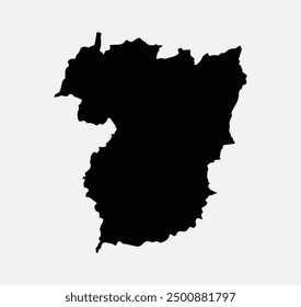 Map of Vila Real - Portugal outline silhouette graphic element Illustration template design
