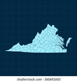 map of Virginia