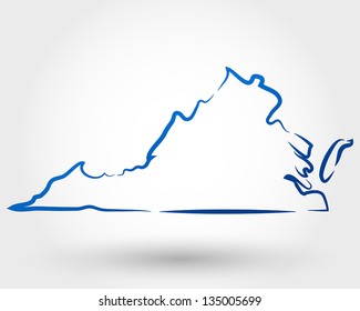 map of virginia. map concept