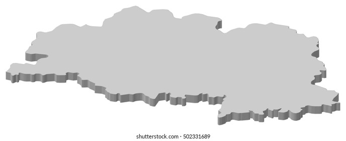 Map - Vitebsk (Belarus) - 3D-Illustration