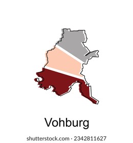 map of Vohburg modern outline, High detailed vector illustration Design Template, suitable for your company